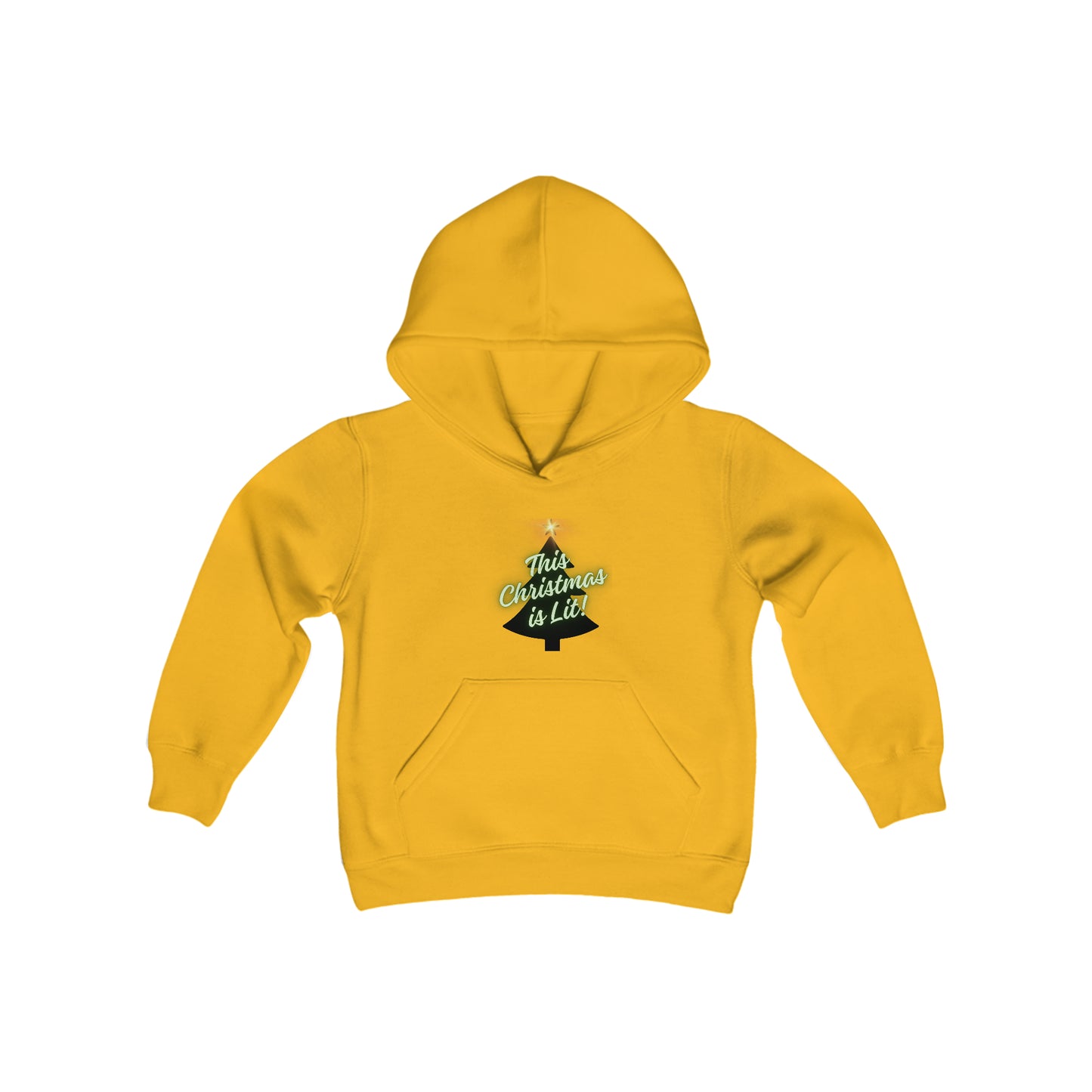 Lit Christmas - Youth Heavy Blend Hooded Sweatshirt