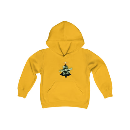 Lit Christmas - Youth Heavy Blend Hooded Sweatshirt