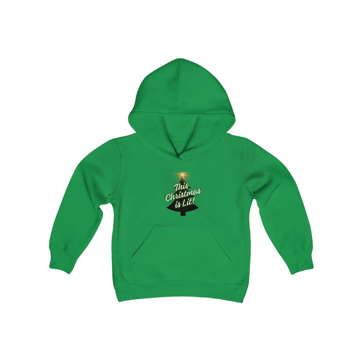 Lit Christmas - Youth Heavy Blend Hooded Sweatshirt