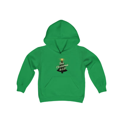 Lit Christmas - Youth Heavy Blend Hooded Sweatshirt