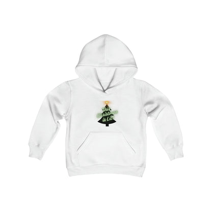 Lit Christmas - Youth Heavy Blend Hooded Sweatshirt