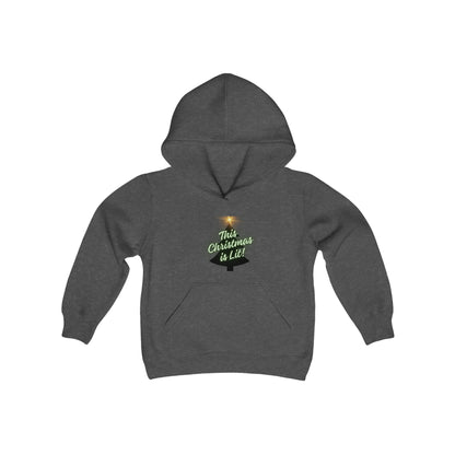 Lit Christmas - Youth Heavy Blend Hooded Sweatshirt