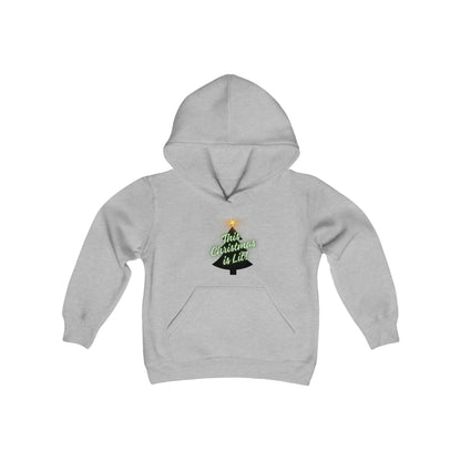 Lit Christmas - Youth Heavy Blend Hooded Sweatshirt